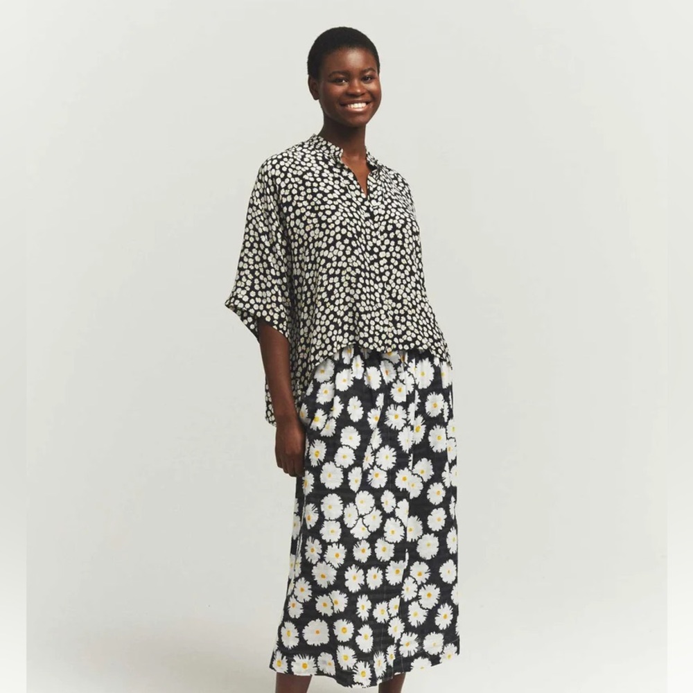 MII AU JARDIN - MONA SKIRT LARGE DAISIES